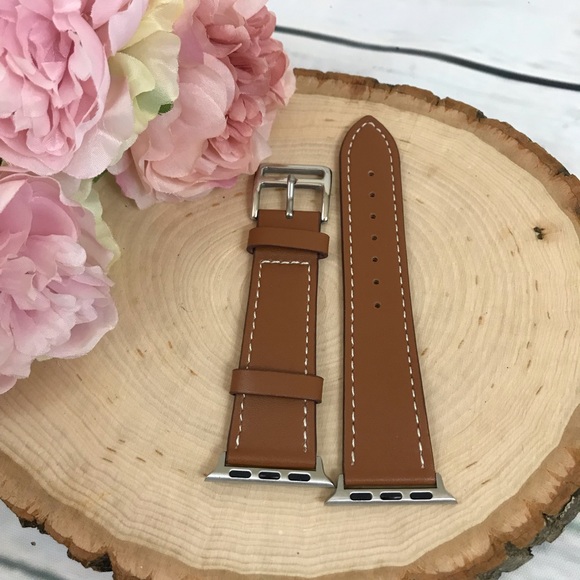 Brown Vegan Leather Watchband for Apple Watch - Picture 6 of 8